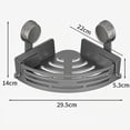 thumbnail image 2 of Étagère de Rangement d'Angle de Salle de Bain Adhésive pour Baignoire avec Ventouses pour Douche, Porte-Shampooing Sans Perçage (Gris) Rkxzt, 2 of 4