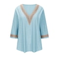 thumbnail image 5 of HVOBTTY Womens Long Sleeve Comfty Shirts, Womens Casual Solid Suit Jacket Light Blue, XXXL, 5 of 5