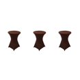 thumbnail image 2 of ZheElen Easy Care Stretch Round Tablecloth Versatile And Environmentally Friendly light brown 3Set, 2 of 6