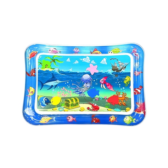 Interactive Mat with Floating Fish - Sensory Ocean Themed Water Play for Indoor Use and Gentle Comfort