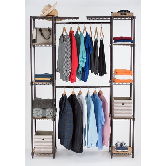 Rangement pour placard extensible TRINITY | 142-198 cm de larg. x 35 cm de prof. x 213 cm de haut. (56-78 po de larg. x 14 po de prof. x 84 po de haut.) | Bronze