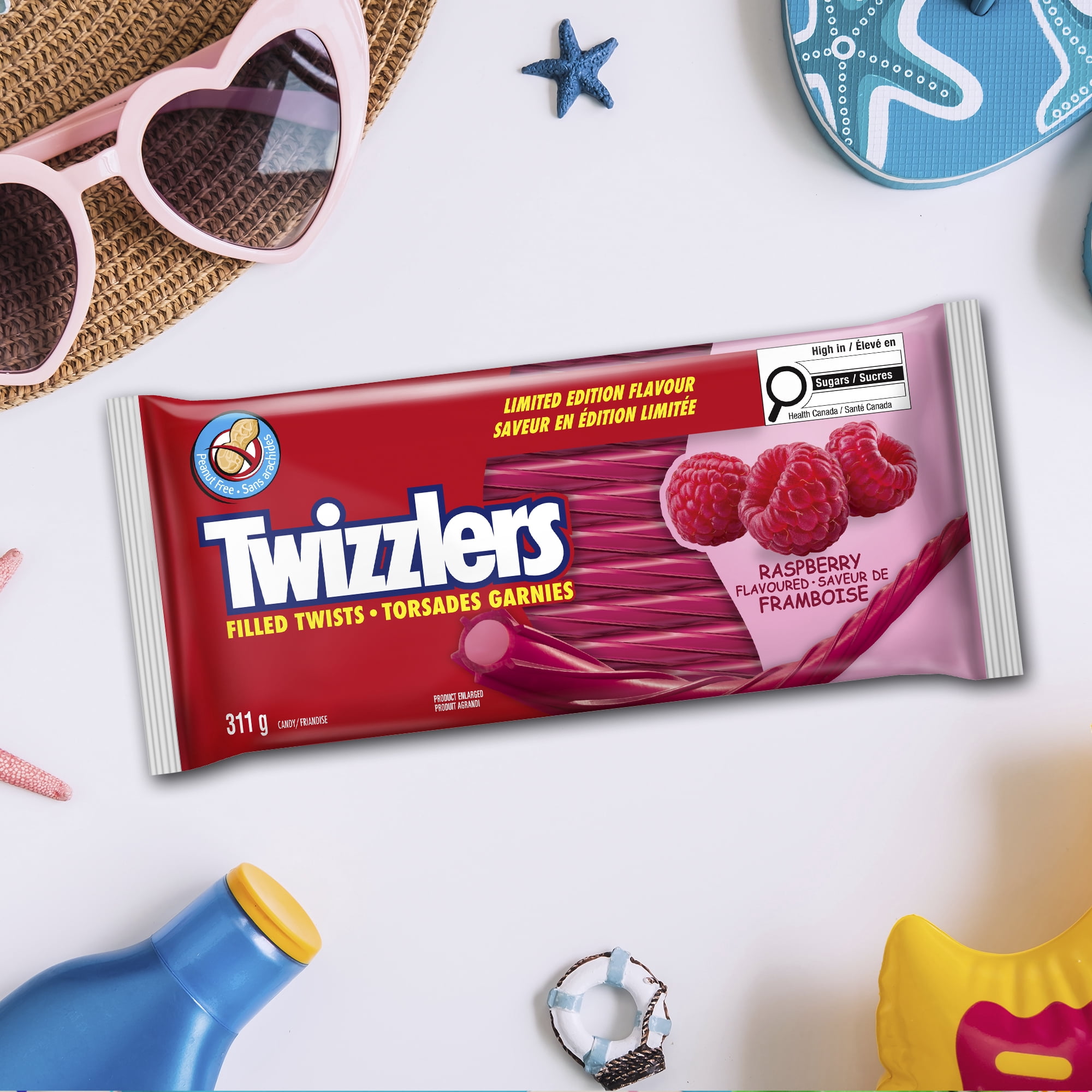 Torsades garnies TWIZZLERS framboise de 311 g