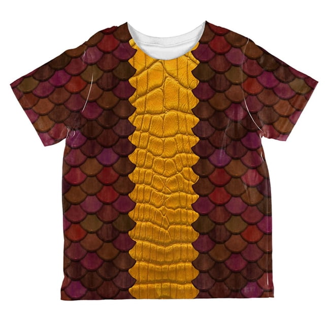 Halloween Red Dragon Costume All Over Toddler T Shirt