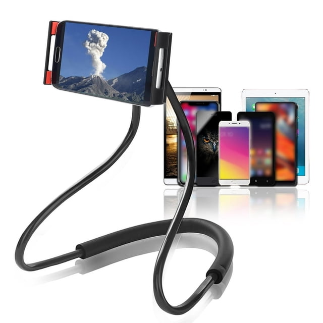 HLONK Support de Téléphone à Encolure Paresseuse, Support de Tablette Mains Libres Ajustable, Rotation à 360, Support à Bras Long, Compatible avec 13/ 12 Pro Max/ 11 Pro Max/ 11 Pro iPad Pro 11 2020/10/Air 3/Mini 5 Galaxy S20