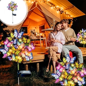 Dvkptbk lumières solaires lampe à fleurs solaire lampe extérieure jardin Villa Décoration lampe LED Courtyard LED Lampe à fleurs de simulation