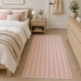 thumbnail image 1 of Collective Essentials Washable Rug 24x48" Pink Stripe, 1 of 5