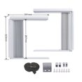 thumbnail image 3 of Smart Home Window Type Air Conditioning Louver Baffle Adjustable Universal Portable Mobile Machine Exhaust Vent Kit With Seal Compatible Duct Plate Insert Adapter Cover Hose Connector Accessories, 3 of 4
