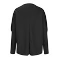 thumbnail image 3 of Besolor Womens Spring Fall Tunic Tops Ladies Crewneck Long Sleeve T-Shirt Casual Solid Color Spring Fall Going out Blouse, 3 of 5