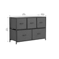 thumbnail image 3 of Mainstays 5 Drawer Horizontal Fabric Dresser, Grey, 3 of 8