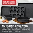 thumbnail image 4 of Granitestone Black 5 Piece Even Heating Warp Resistant Nonstick Bakeware Set Dishwasher Safe Oven Safe Baking Pans, 4 of 9