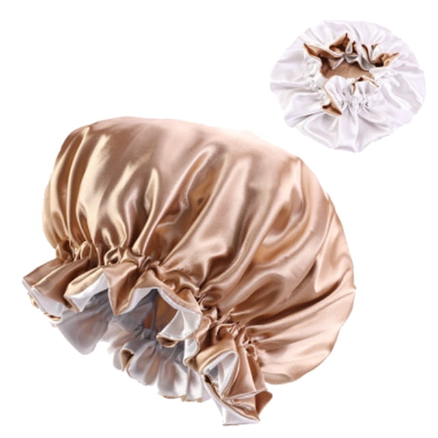 WIFKLSIIPG Bonnet Hair Layer Cap Bonnet Sleeping with Elastic Double Wrap Silk Band Satin Other