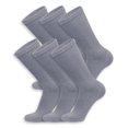 thumbnail image 1 of 6 Pairs of Big and Tall Cotton Diabetic Non-Binding Neuropathy Crew Socks (Gray, Sock Size 13-16), 1 of 5