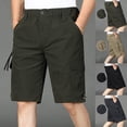 thumbnail image 2 of QATAINLAV Short Cargo pour Hommes Taille Extensible Short de Randonnée Pantalon Court Léger Multi-Poches Golf Pêche Travail Short Noir TG Ropa de Verano Para Mujer, 2 of 6