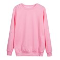 thumbnail image 4 of Fartey Chandails à Manches Longues pour Femmes 2025 Tendance Simples Couleur Unie Col Rond Chandails Décontractés Coupe Ample Chandail à Enfiler Hauts d'Automne, 4 of 4