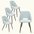 thumbnail image 1 of KOSSMAI Set of 4 Fabric Upholstered Dining Side DIning Chairs with Cut-Out Back for Dining Room, Living Room, 1 of 5