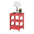 thumbnail image 3 of Convenience Concepts Omega Table d'Appoint avec Étagères, Fini Bois Rose Corail, 3 of 6
