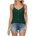 thumbnail image 2 of Liquidation & Promo, T-Shirt à Col Rond pour Femmes, Haut à Manches Torsadées, Couleur Unie, Sans Manches, Mode, Décontracté, Usage Quotidien, Ajustement Confortable, Mode Incontournable/100 % Polyester, Vert, Sopatenor, 2 of 7