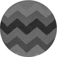 thumbnail image 1 of Ahgly Company Tapis Rond Lavable en Machine Intérieur Transitionnel Gris Platine, 8 Pieds Rond, 1 of 7