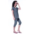 thumbnail image 3 of Moomaya Ensemble de Nuit pour Femmes Capri Coton 2 Pcs Chemises de Nuit, 3 of 6