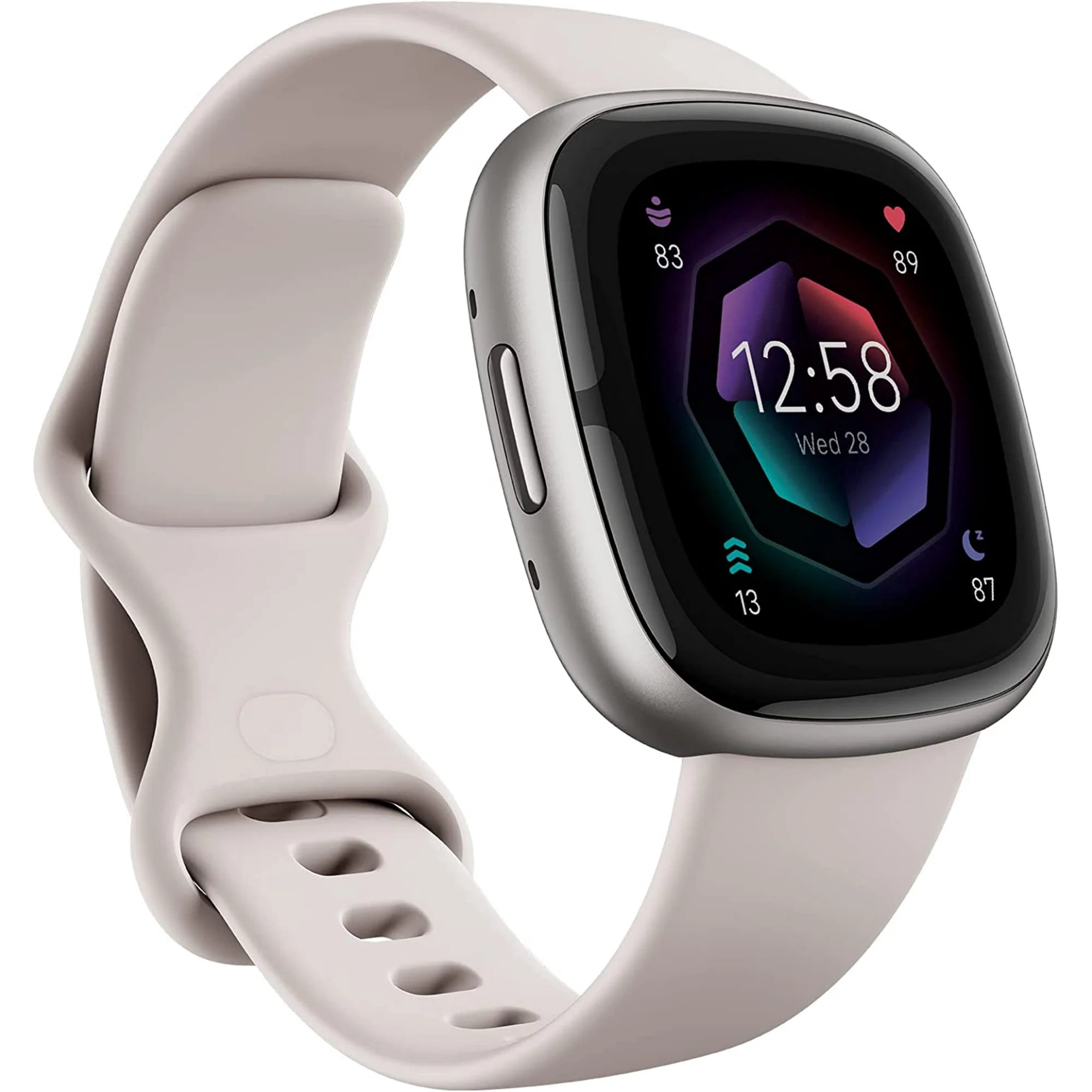 Refurbished Fitbit FitbitSense2openBoxLunarWhitePlatimum Sense 2st Gen Smartwatch, Lunar White