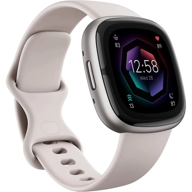 Refurbished Fitbit FitbitSense2openBoxLunarWhitePlatimum Sense 2st Gen Smartwatch, Lunar White