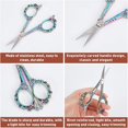 thumbnail image 4 of HLONK 2Inch Stainless Steel Scissors Silver Sewing Embroidery Scissors Small Precision Detail Scissors Vintage Shears Sharp Cutter for Fabric Paper Cutting Craft Art Work DIY Tool DIY, 4 of 9