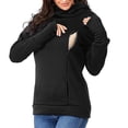 thumbnail image 4 of LSLJS Chandail d'Allaitement pour Femmes, Hauts de Maternité pour l'Allaitement, Chemise Décontractée à Col Montant, Fermeture Éclair Inclinée et Blouse à Manches Longues, 4 of 8