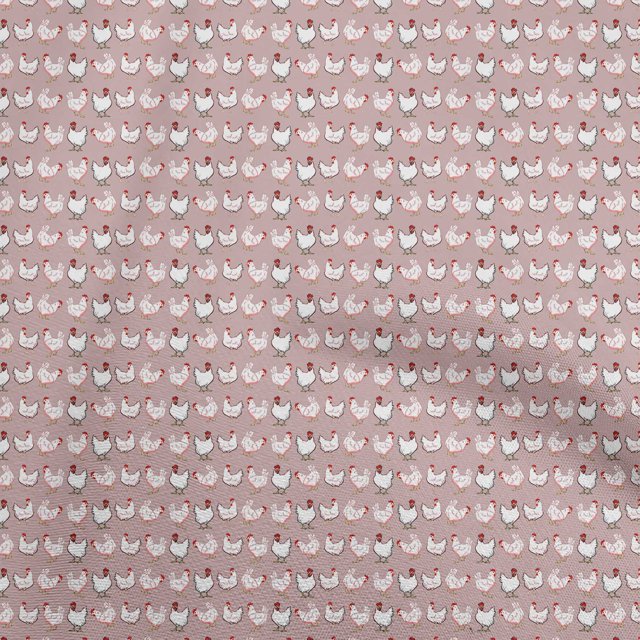 oneOone Georgette Viscose Red Fabric Birds Rooster Craft Projects Decor Fabric Printed By The Yard 42 Inch Wide