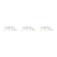 thumbnail image 3 of Transemion Résine Animal Forme Sculpture Brillant Décoratif Décoration Ornement Blanc 3Set, 3 of 6