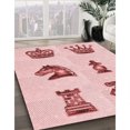 thumbnail image 3 of Ahgly Tapis Rond Lavable en Machine Intérieur Transitionnel Rose Clair, 7 Pieds Rond, 3 of 7