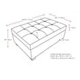 thumbnail image 4 of CorLiving Antonio Tufted Bonded Leather Ottoman, 4 of 4