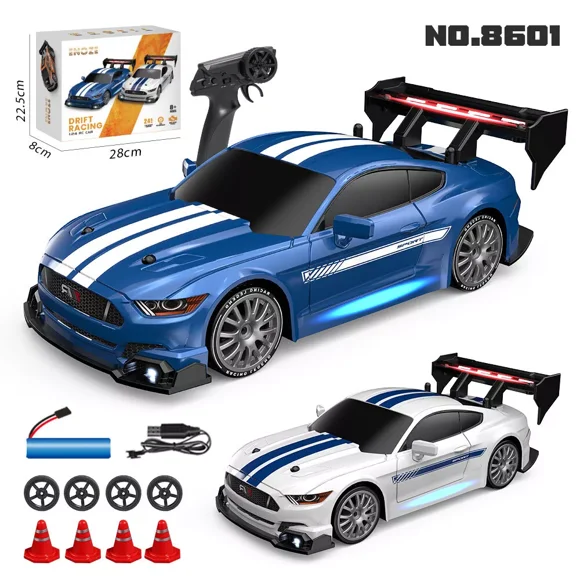 AIGIA Voiture RC Drift 30 Km/h 1/24 2,4 GHz 4WD Télécommande Sport Course Véhicule sur Route