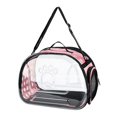 thumbnail image 2 of Esquirla Collapsible Soft Sided Pet Carriers Clear for Puppy Small Medium Dogs Hiking Pink L, 2 of 8