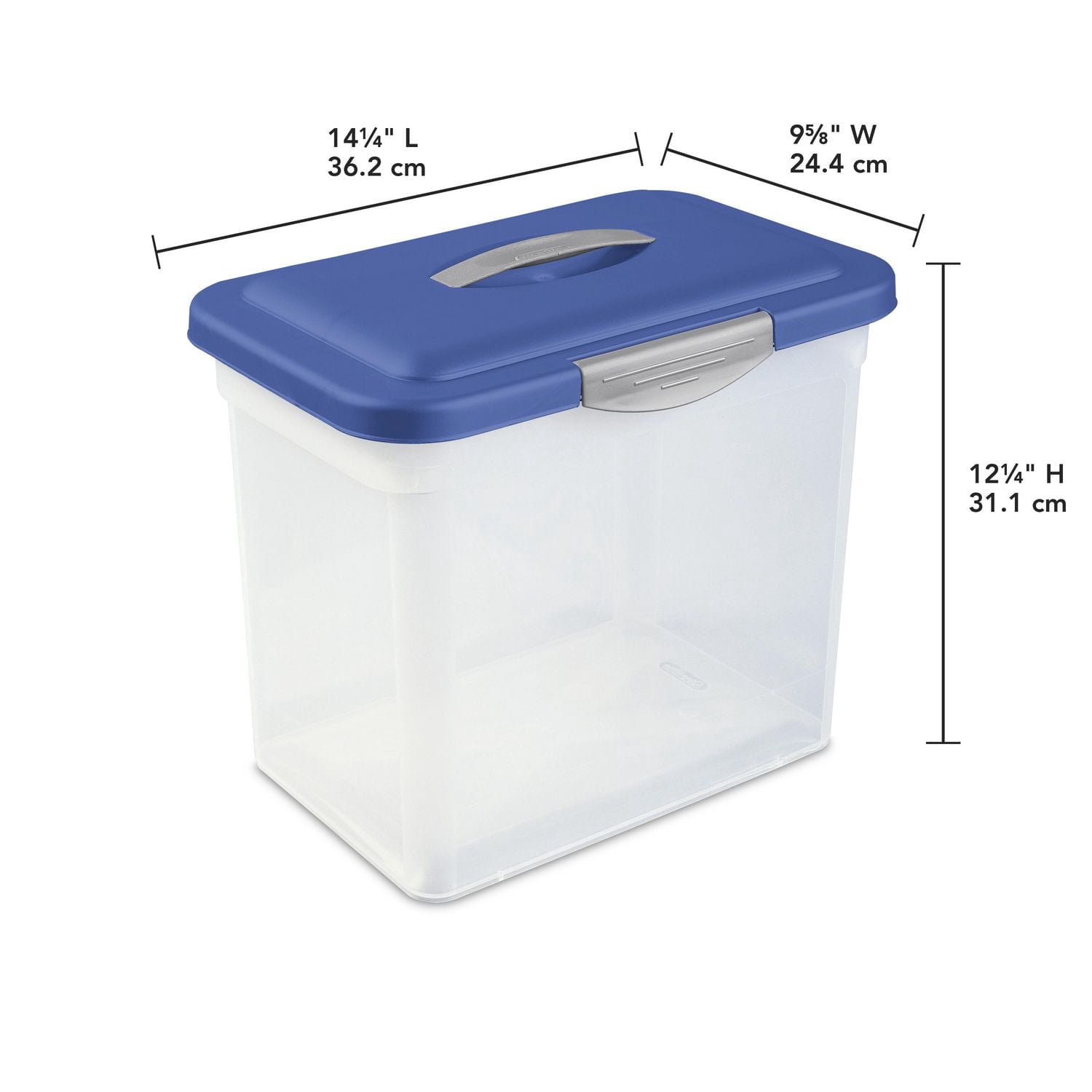 Grand contenant d’entreposage ShowOffs de Sterilite Bleu