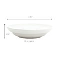 thumbnail image 3 of Euro Ceramica Essential Collection Porcelain Entertaining Dinnerware and Serveware Large Serving Bowl Inverted Rim Design Classic White, 3 of 5
