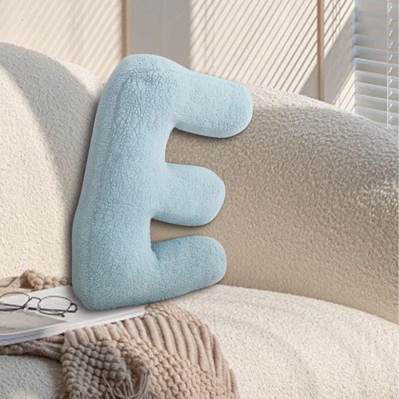 Letter Pillow English Alphabet Throw Cushion | Soft Decorative Pillow for Sofa Couch Bed Living Room | Cute Shaped Pillow for Home Bedroom Car Office