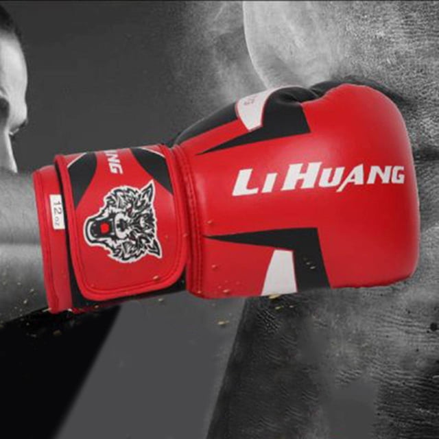 Gants d'Entraînement de Boxe pour Hommes et Femmes, Sparring avec Support pour Kickboxing, GYM, Punching 12oz Rouge