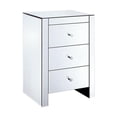 thumbnail image 4 of Nightstand, Nightstand, Mirrored Nightstand, Bedroom Nightstand, MDF Nightstand, Mirrored Bedside Table, Three Drawer Nightstand, Mirrored Nightstand with Clear Knobs, 4 of 4
