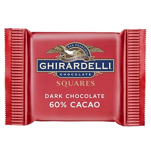 Ghirardelli Individually-Wrapped Chocolat noir 60% Carré de Cacao - 540/Case