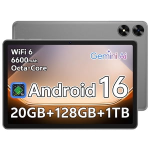 SHARECLOUD Android 16 tablette 10.1 Comprimé de pouce avec processeur Octa-Core, 20GB RAM 128GB ROM 1 TB Élargissable, 1280x800 HD IPS Toucher