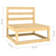 thumbnail image 4 of vidaXL Garden Middle Sofas 2 pcs Solid Wood Pine, 4 of 5