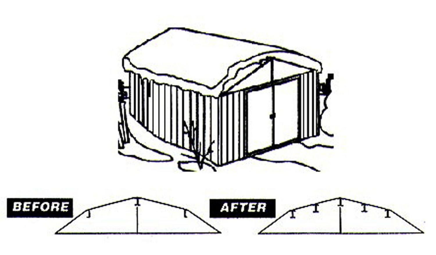 Arrow Roof Strengthening Kit for Sheds (except Swing Doors)