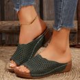 thumbnail image 3 of Womens Wedge Orthopedic Sandals 2025 Comfortable Leather Arch Support Orthotic Platform Walking Dress Slip on, 3 of 6