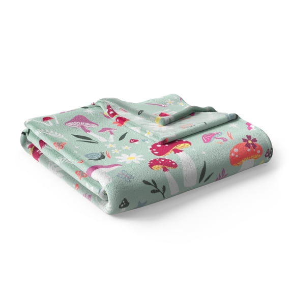 Plaid en peluche douce Mainstays Kids, motif Jardin des fées, 50 po x 60 po