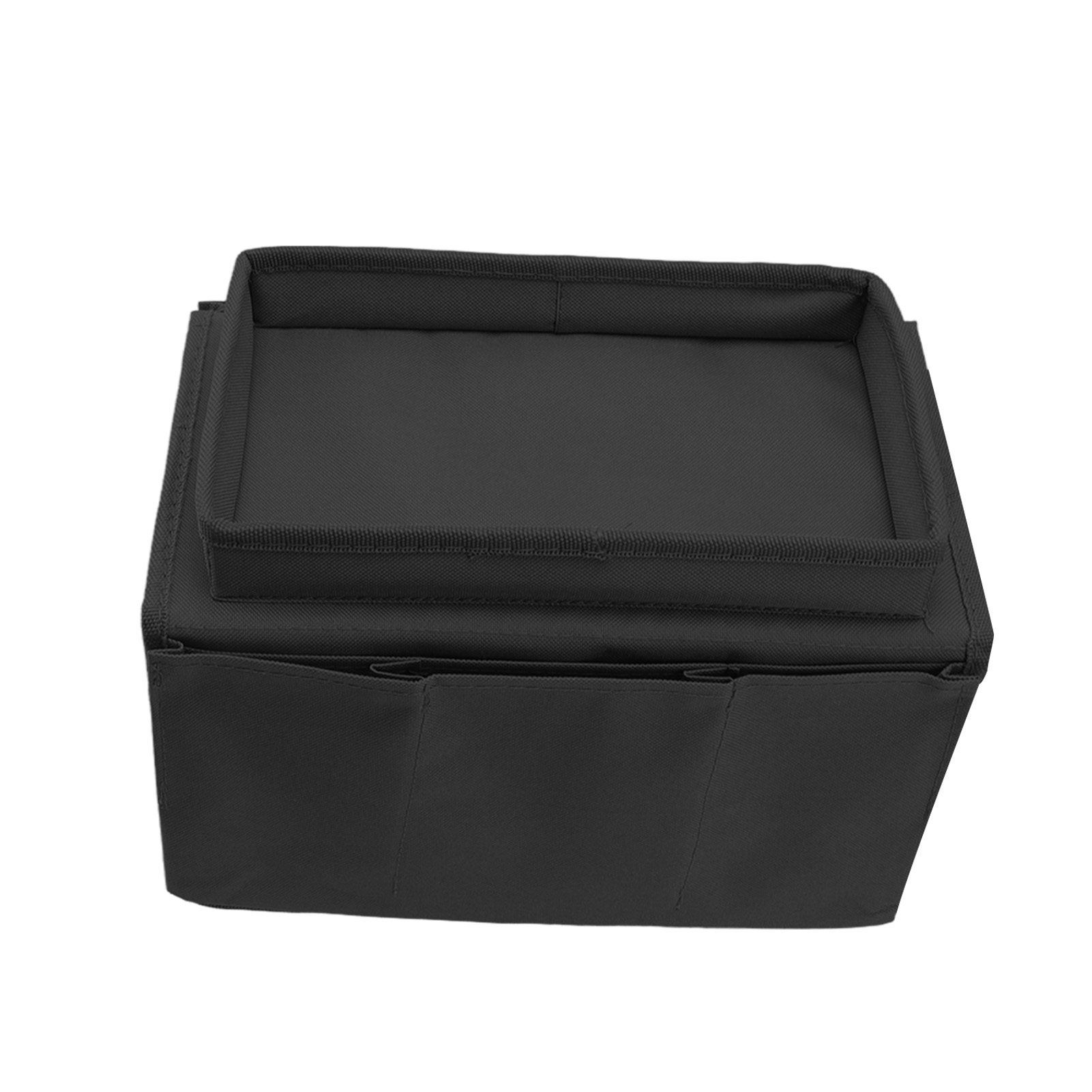 Table d'Accoudoir de Canapé, Plateau de Rangement Intelligent Durable pour Maison Noir