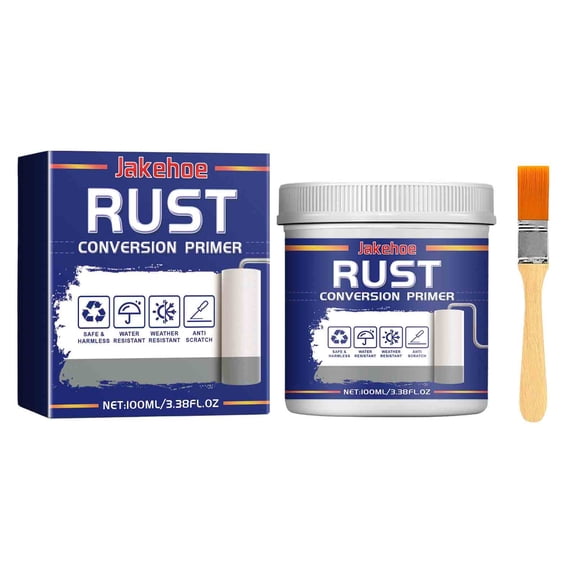 Rust Converter Primer for Metal - Fast Drying Rust Remover & Protective Coating for Outdoor Iron Doors, Railings & Hardware