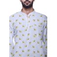 thumbnail image 3 of Atasi Kurta Décontractée Imprimée à Col Chinois Chemise Ethnique Kurta Courte pour Homme Tunique, 3 of 5