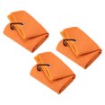 thumbnail image 1 of Unique Bargains 24'x16' Golf Towels Tri Fold Waffle Pattern Towels Soft Fiber with D Clip Orange 3 Pack, 1 of 6