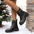 thumbnail image 4 of Women's High-Heeled Lace-Up Zip Ankle Boots, Plus Size Fall/Winter Style, Comfortable Heightened Ankle Boots., 4 of 9