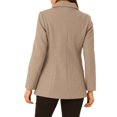 thumbnail image 3 of INSPIRE CHIC Manteau à Col Simple pour Femmes Peter Pan m Brun Clair, 3 of 6